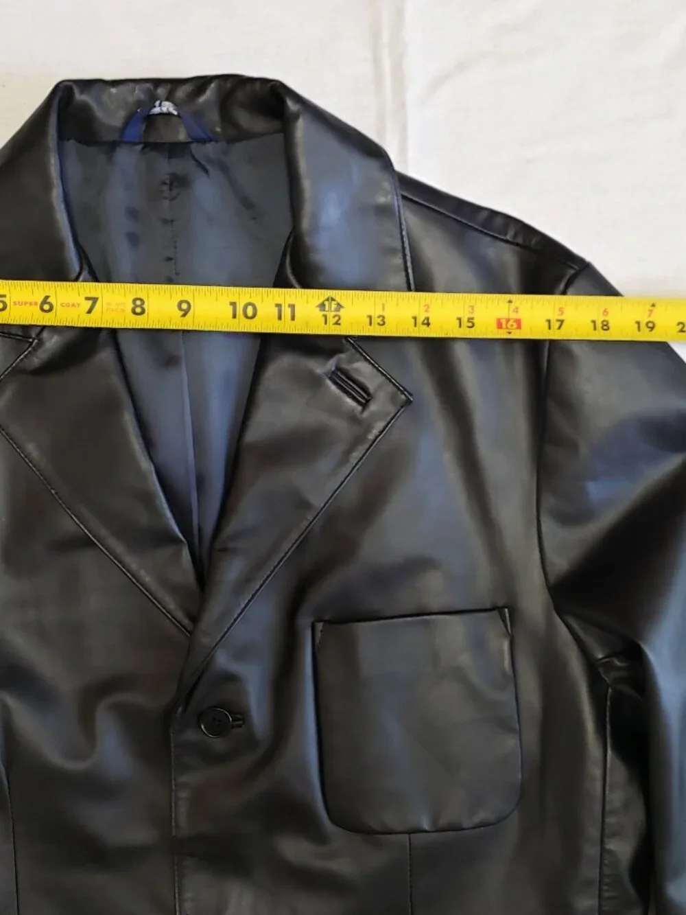 New Gap Men’s Size M Black 100% Genuine Leather Lining 3-Button Blazer/Jacket